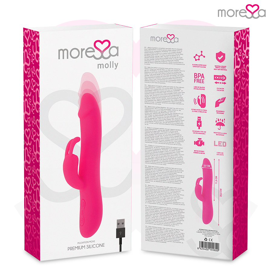 MORESSA - MOLLY IMPULSOR UP&DOWN Y POTENTE VIBRACION PREMIUM SILICONE RECARGABLE