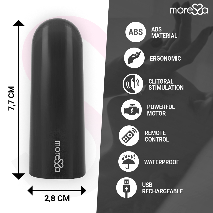 MORESSA - NIX POTENTE VIBRADOR MULTI JUEGOS CONTROL REMOTO NEGRO