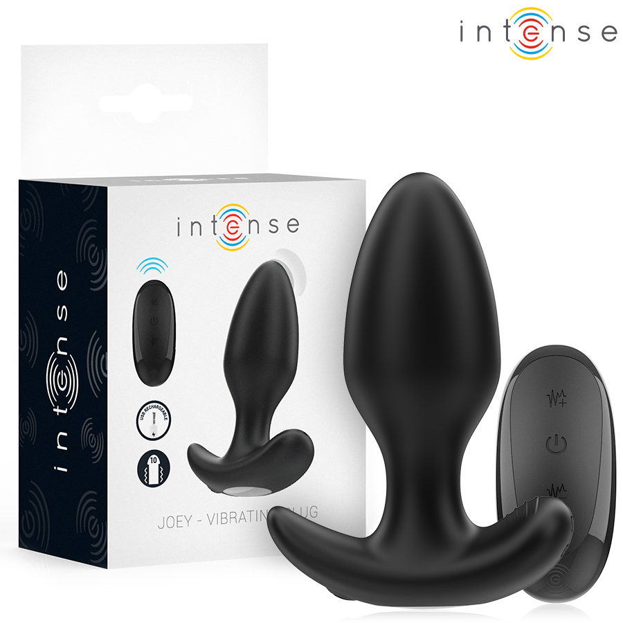 INTENSE - JOEY PLUG ANAL 10 VIBRACIONES NEGRO CONTROL REMOTO