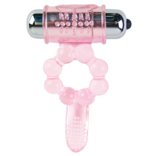 BAILE - ANILLO SILICONA 10 RITMOS LENGUA CON VIBRACION ROSA