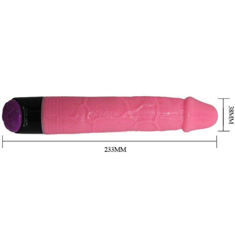 BAILE - COLORFUL SEX VIBRADOR REALISTICO ROSA 23 CM