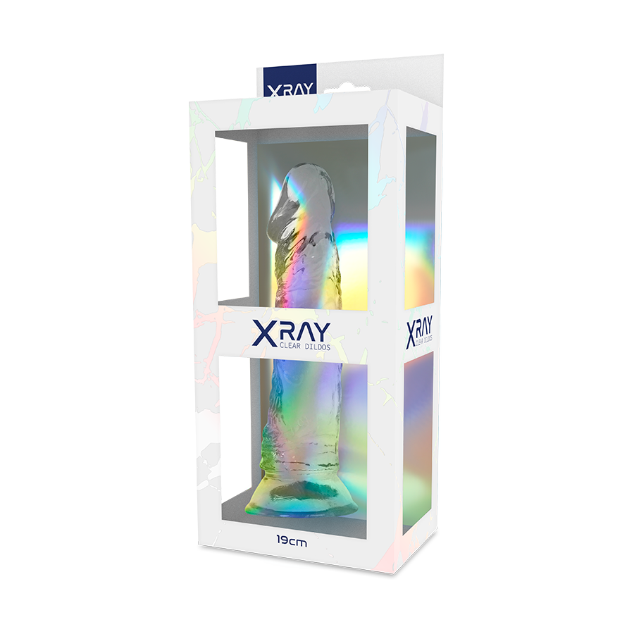 X RAY - CLEAR DILDO TRANSPARENTE 19 CM -O- 4 CM