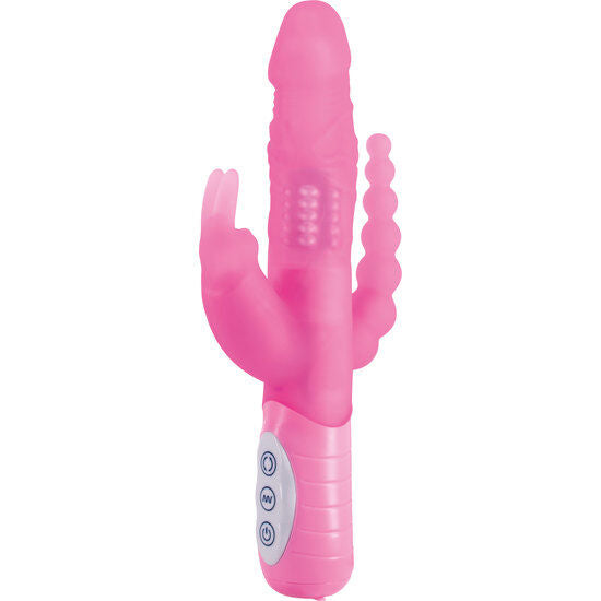 SEVEN CREATIONS - E RABBIT SLIMINE TRIPLE PLAY VIBRADOR TRIPLE ESTIMULACIÓN ROSA