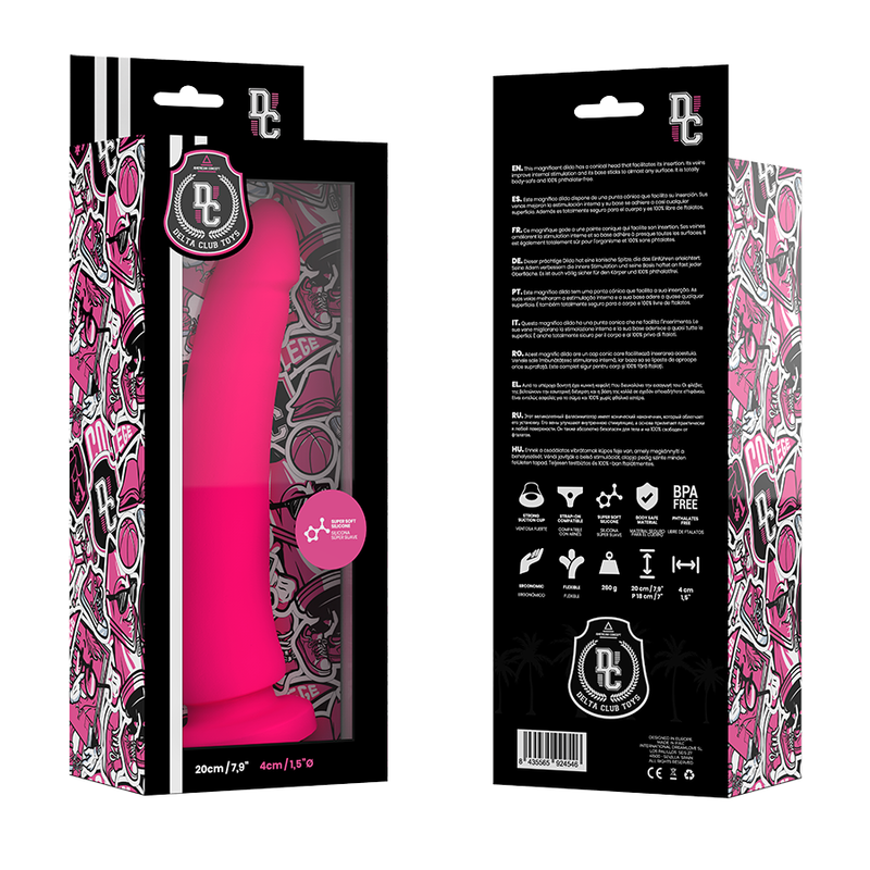 DELTA CLUB - TOYS DILDO ROSA SILICONA MEDICA 20 CM -O- 4 CM